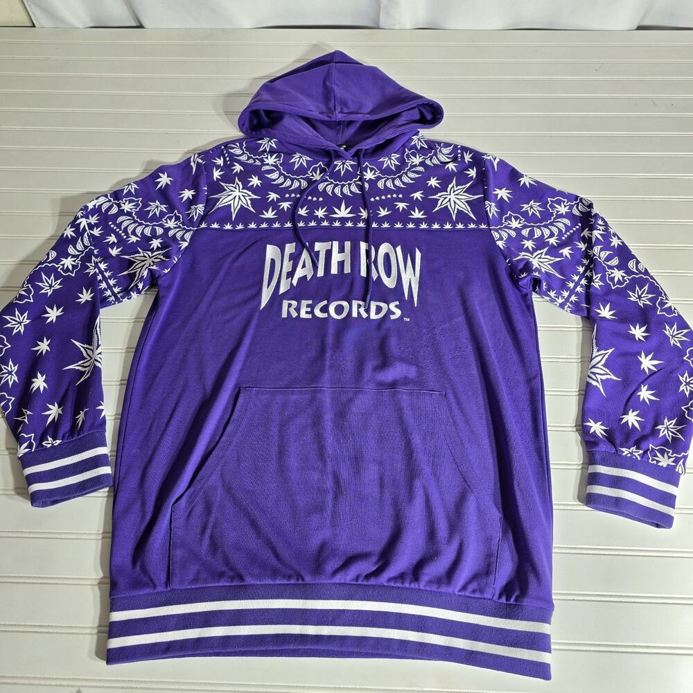 SnooperMarket Death Row Records Men's Leaf Hoodie Purple Limited Edition Size XL